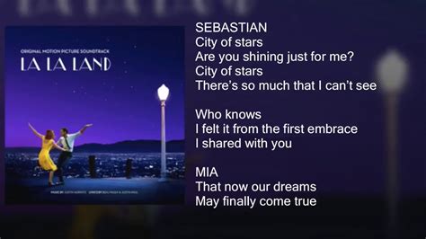 city of stars lyrics|city of stars letra español.